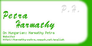 petra harmathy business card